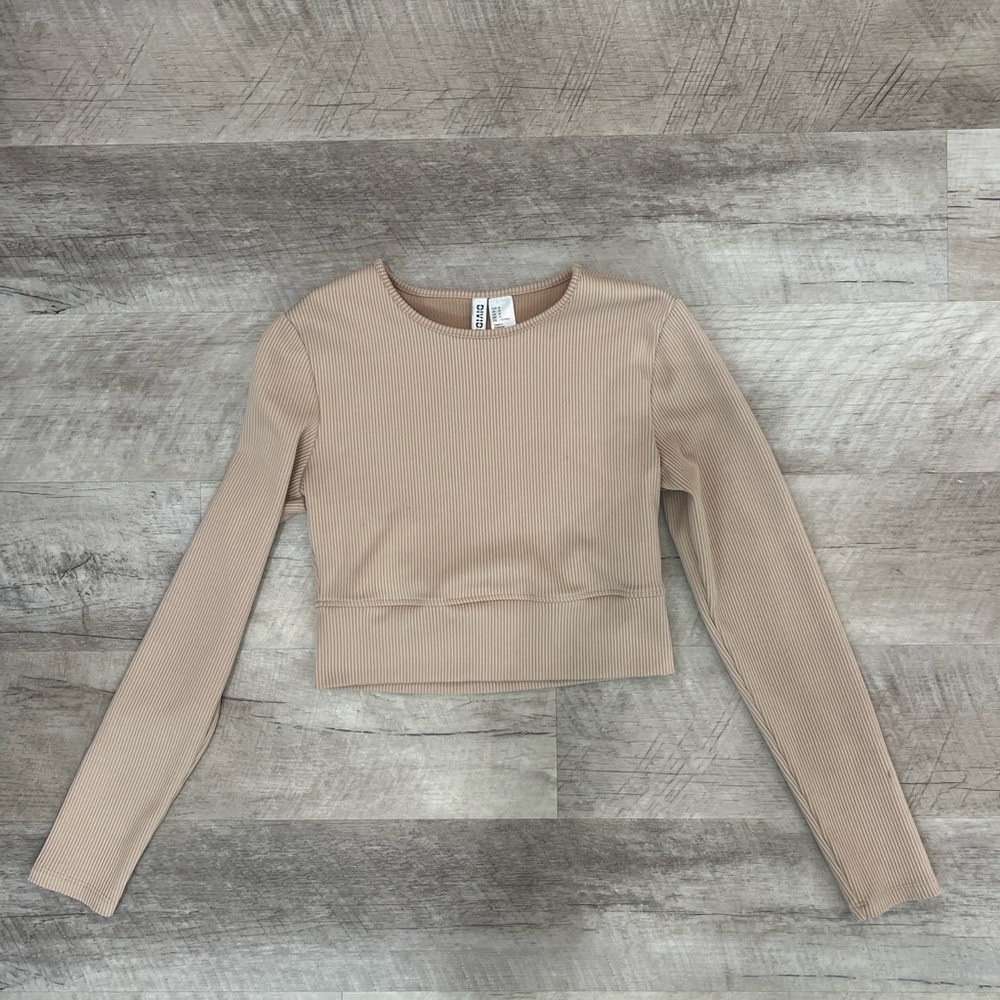Women's Beige Long Sleeve Top